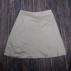 TRIBU Skirt Womens 12 Beige Twill A-Line Knee Length Cotton Stretch Casual
